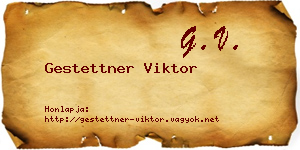 Gestettner Viktor névjegykártya