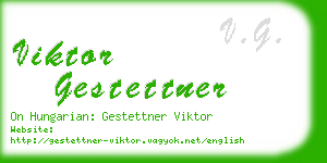 viktor gestettner business card